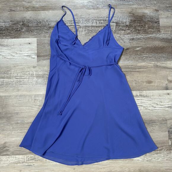 Gilligan & O'Malley Periwinkle Slip Dress Lingerie Lace Trim Size Large - Picture 4 of 7